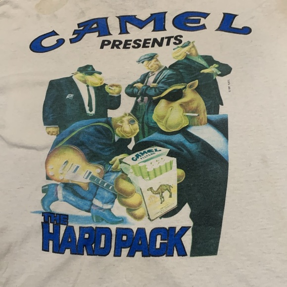 VINTAGE JOE CAMEL 1991 “THE HARD PACK” SINGLE STICH T-SHIRT - MENS SIZE XL - Picture 2 of 13